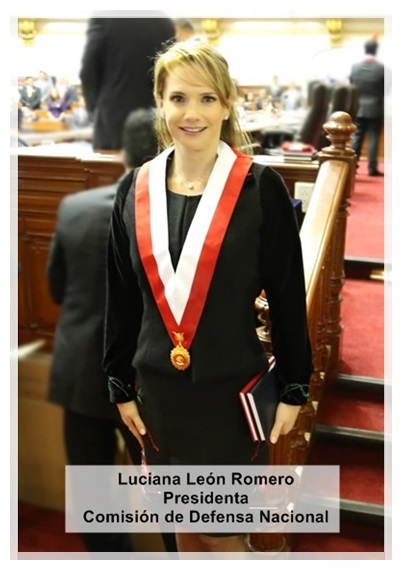 Luciana León Romero, presidenta de la Comisión de Defensa Nacional 2016 - 2017