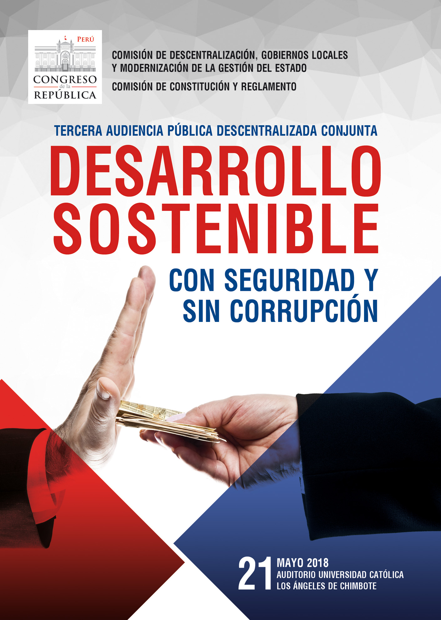 Audiencia Publica Conjunta Descentralización y Constitucion Chimbote 2018
