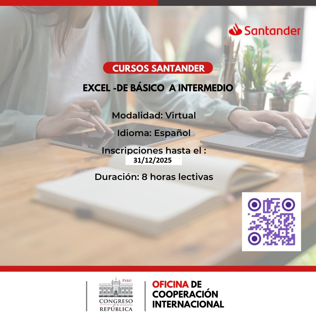 Imagen y enlace al curso de Excel