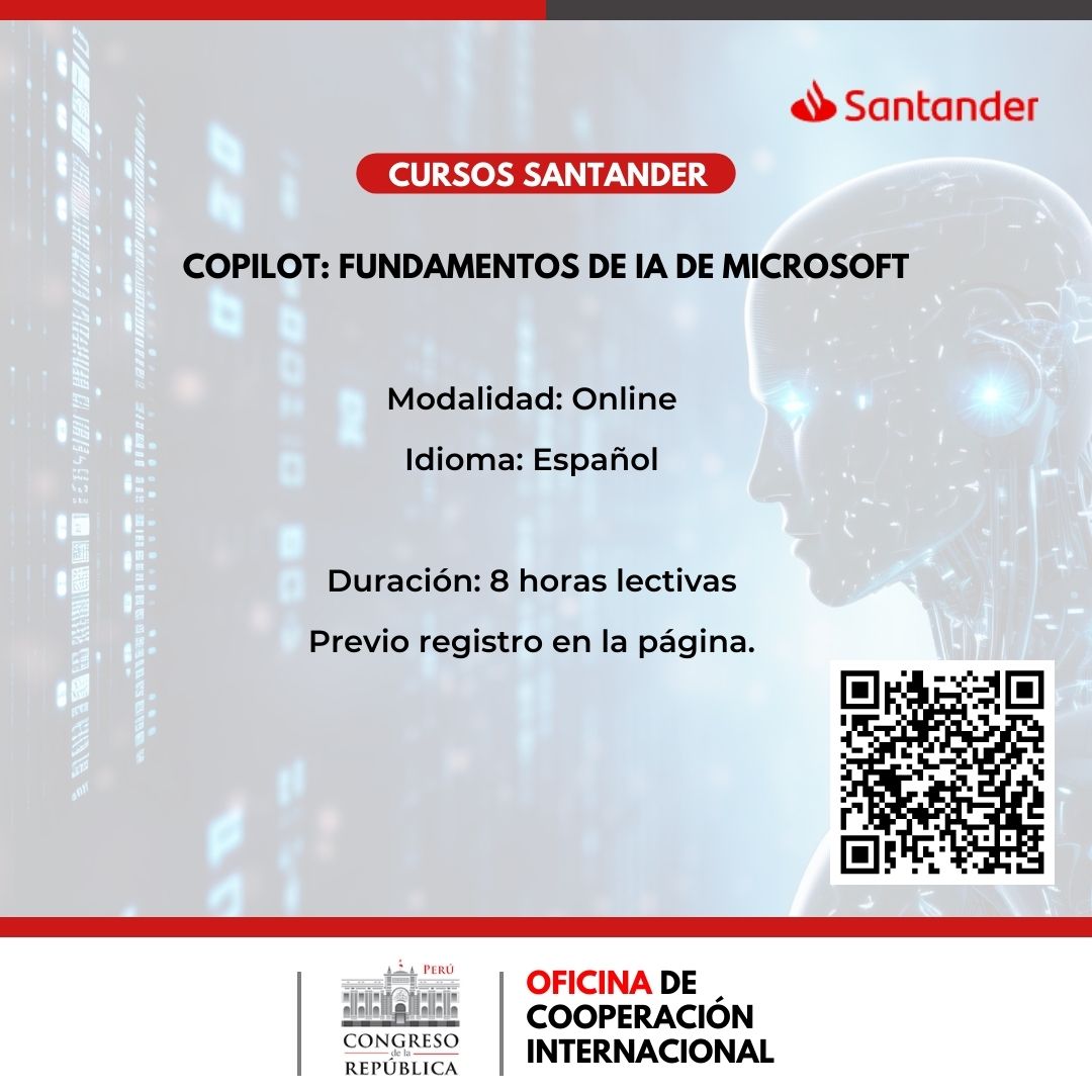 Imagen y enlace al detalle del curso: Copilot, Fundamentos de IA de Microsoft