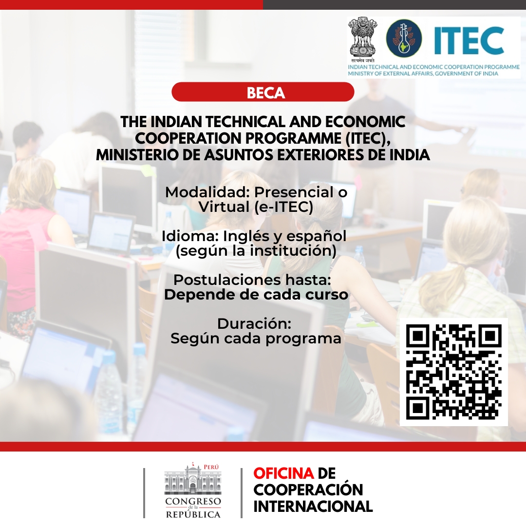 Imagen y enlace para ingresar a la web de ITEC de India