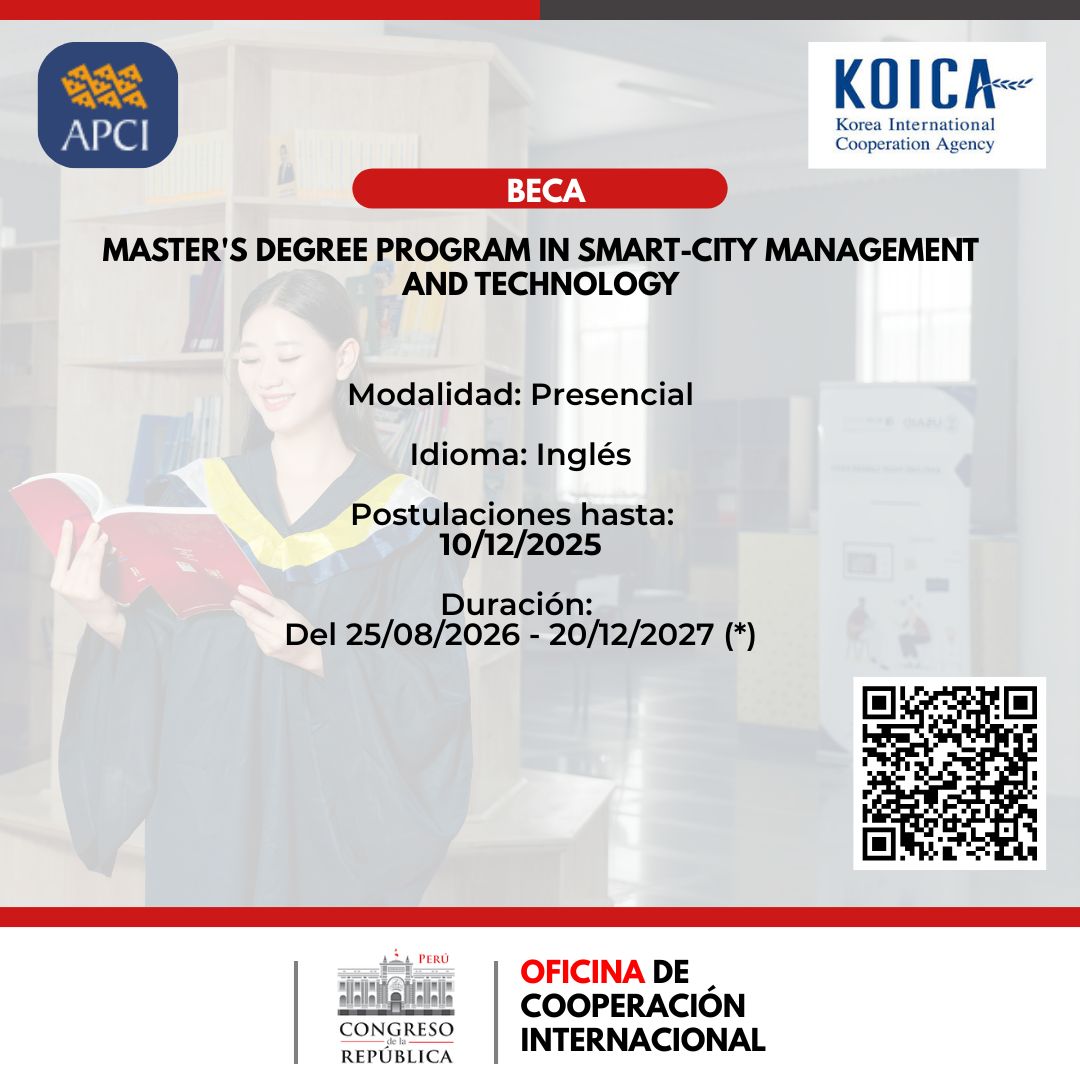 Imagen y enlace a los detalles de la Beca para Masters Degree Program in smart-city management and technology