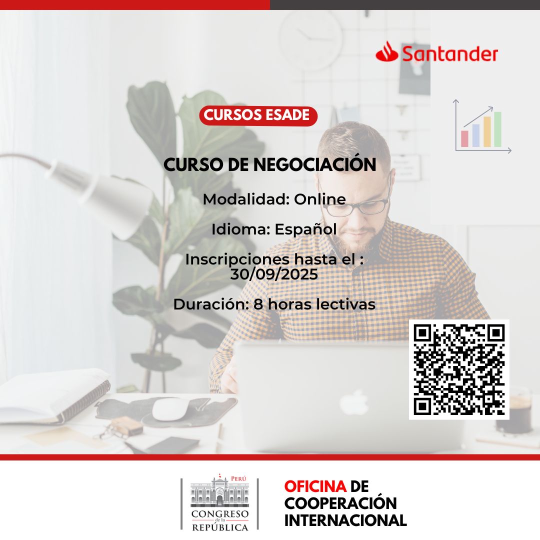 Imagen y enlace al curso Negociación
