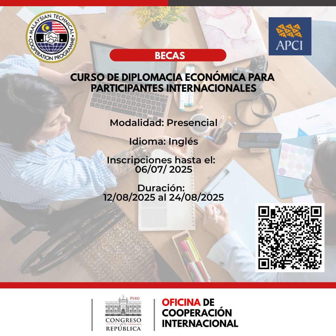 Imagen y enlace con el detalle de la beca Diplomacia Económica