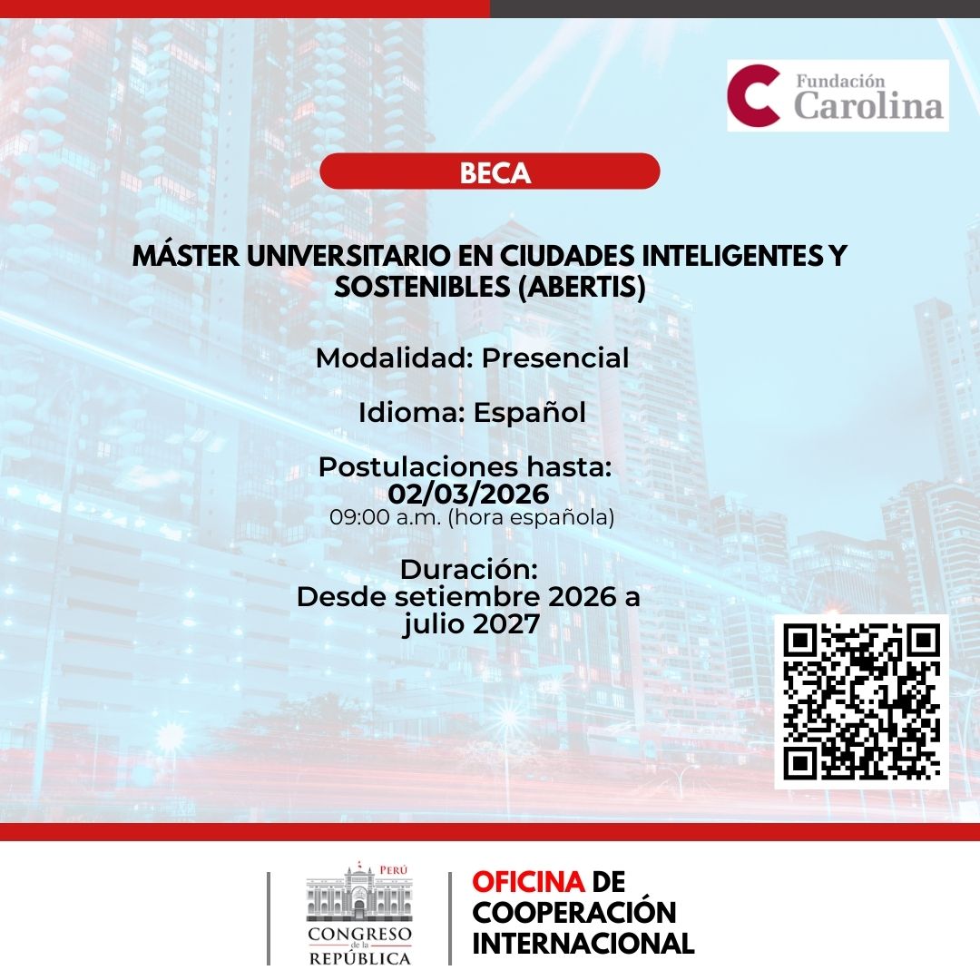 Imagen y enlace al detalle del programa: M&aacute;ster Universitario en Ciudades Inteligentes y Sostenibles (ABERTIS)