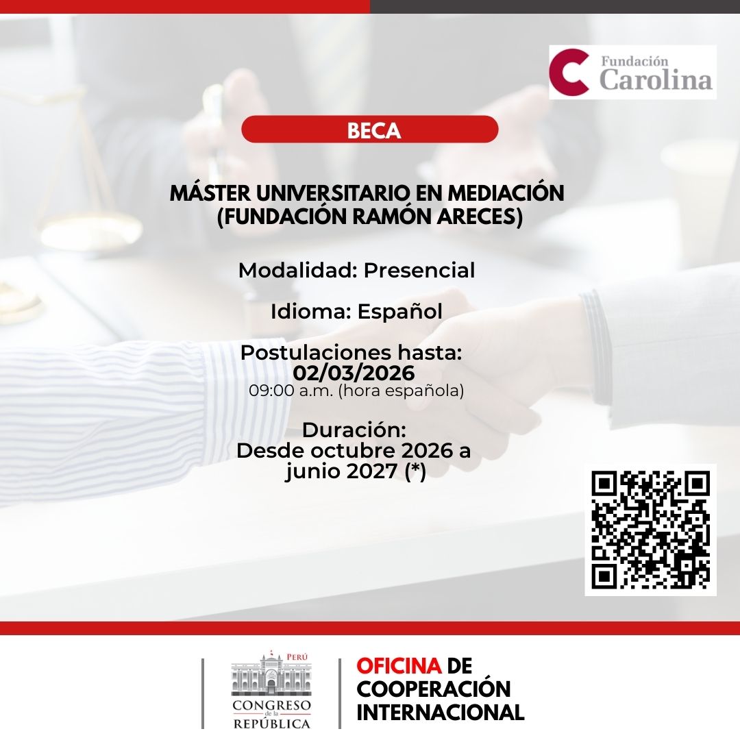 Imagen y enlace al programa: M&aacute;ster Universitario en Mediaci&oacute;n (Fundaci&oacute;n Ram&oacute;n Areces)