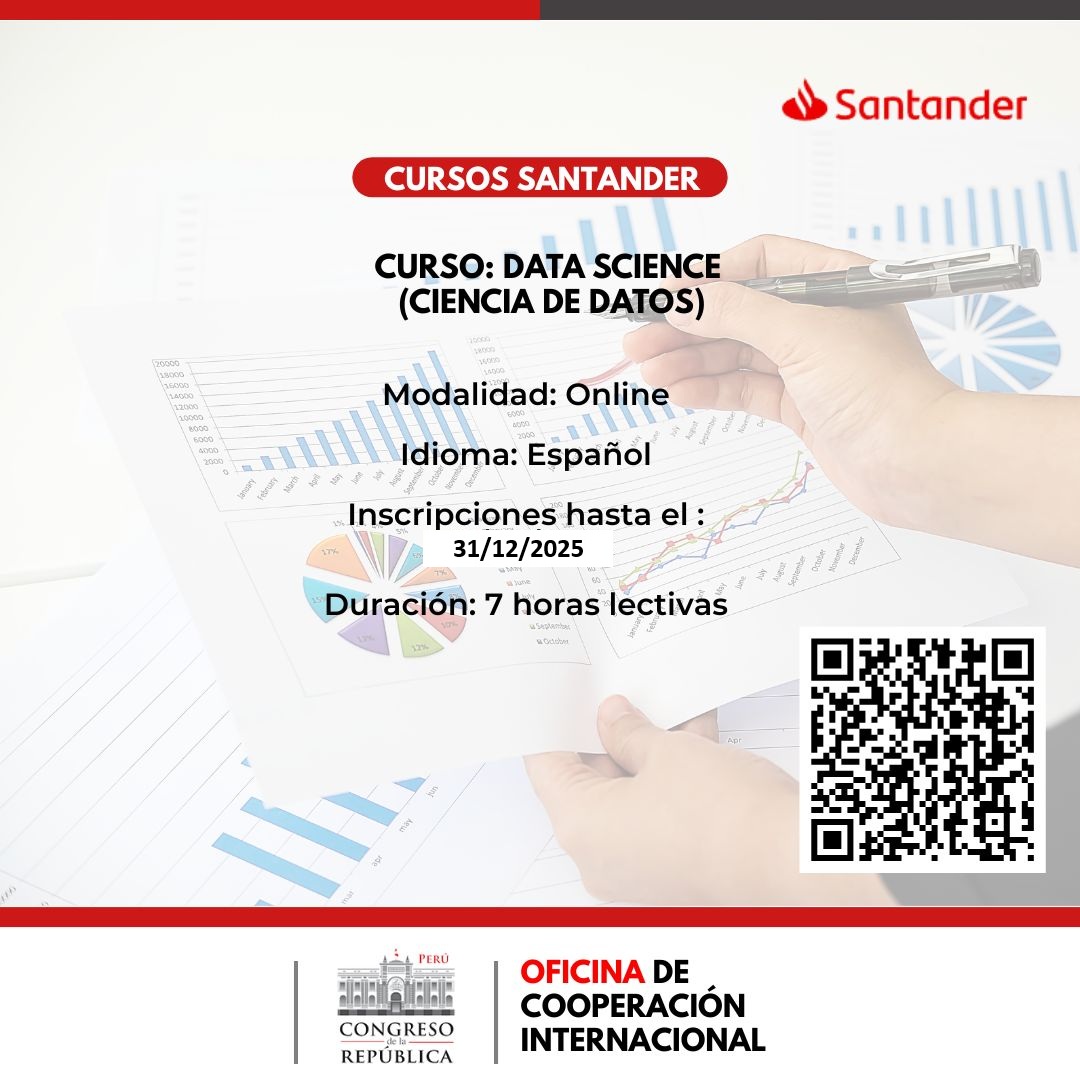 Imagen y enlace al curso de Data Science o Ciencia de Datos