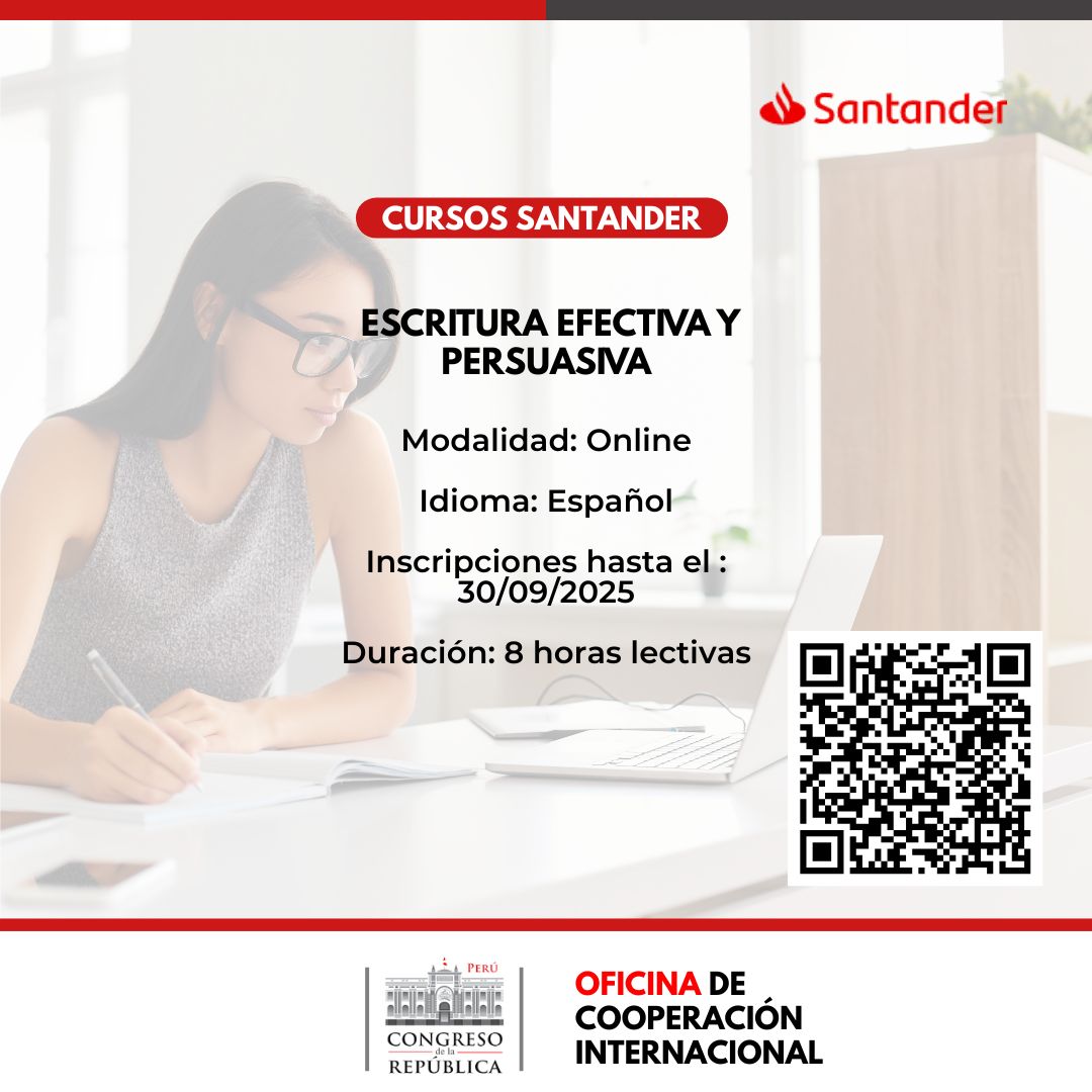 Imagen y enlace al curso Escritura Efectiva y Persuasiva