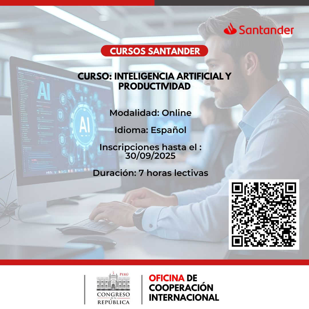 Imagen y enlace al curso Inteligencia Artificial y Productividad