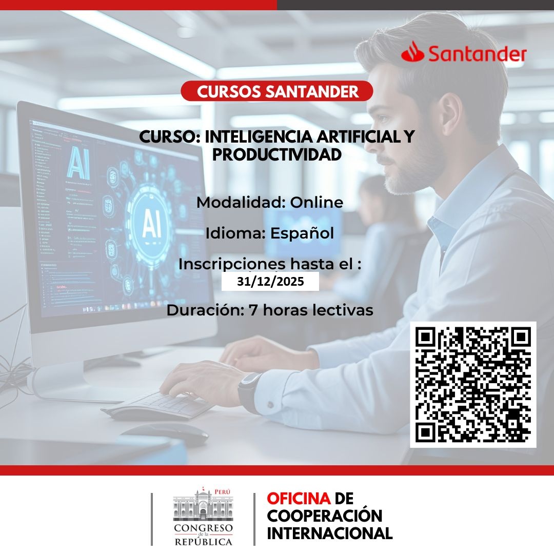 Imagen y enlace al curso de Inteligencia Artificial y Productividad