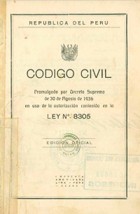 Código Civil: promulgado por Decreto Supremo ...