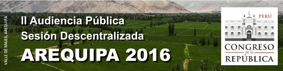 Afiche Audiencia P&uacute;blica Arequipa 2016