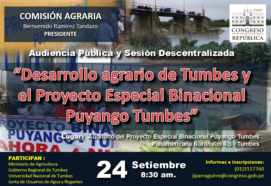 Afiche Audiencia Pública Tumbes 2016