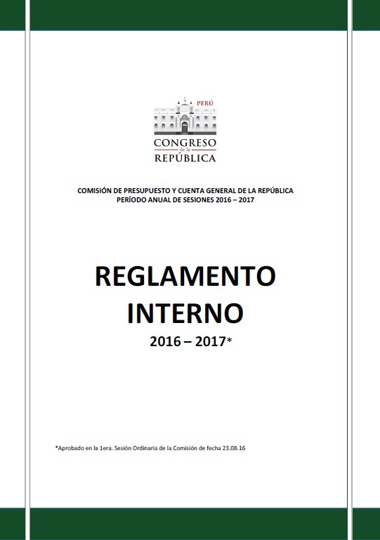 Reglamento Interno Comisión de Presupuesto Cecilia Chacón