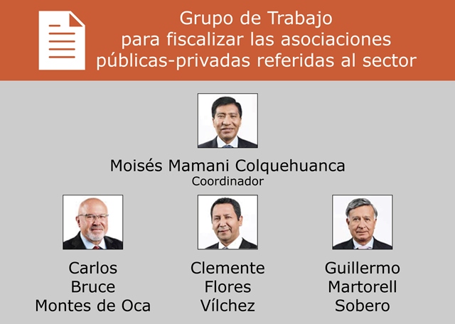 Grupo de Trabajo para fiscalizar las asociaciones públicas-privadas referidas al sector