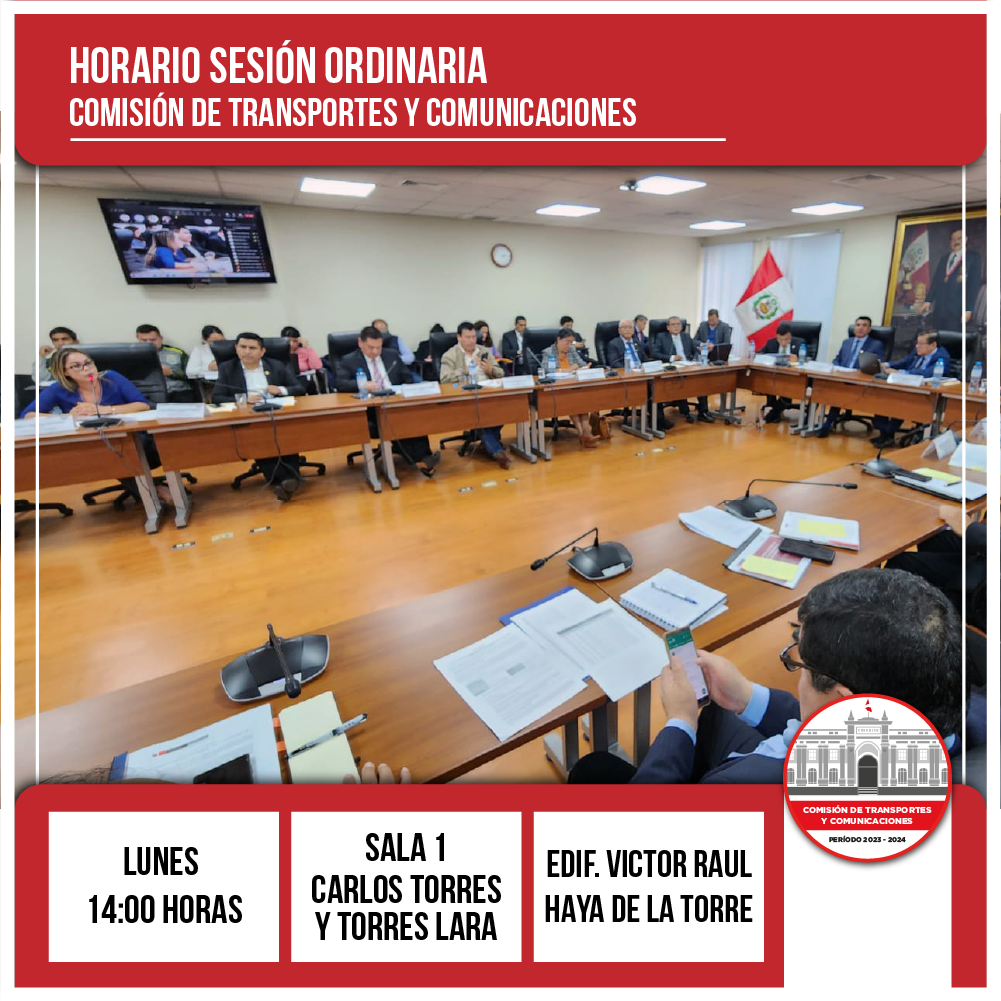 Horario de sesiones ordinarias de la comision de transportes