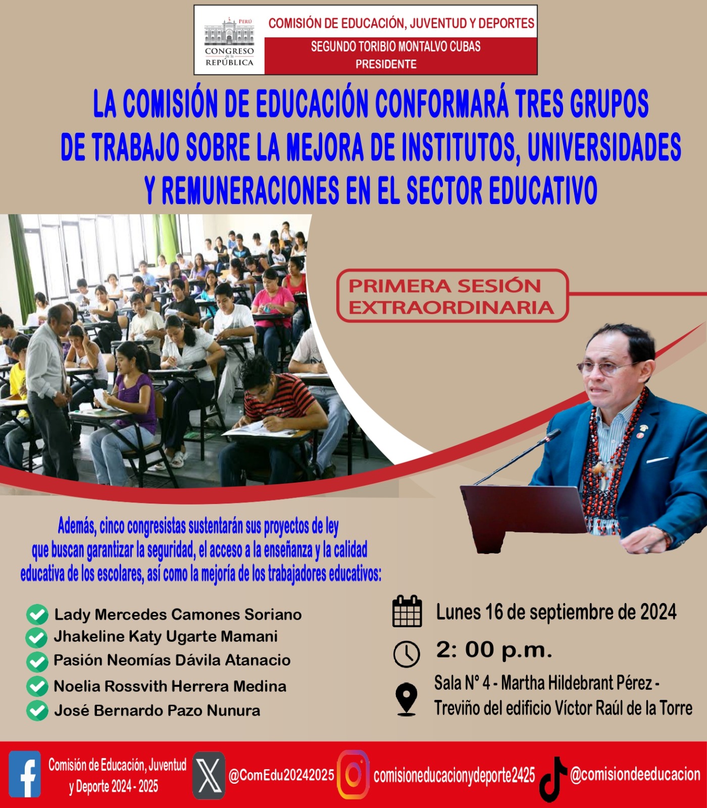 PRIMERA SESIÓN EXTRAORDINARIA
