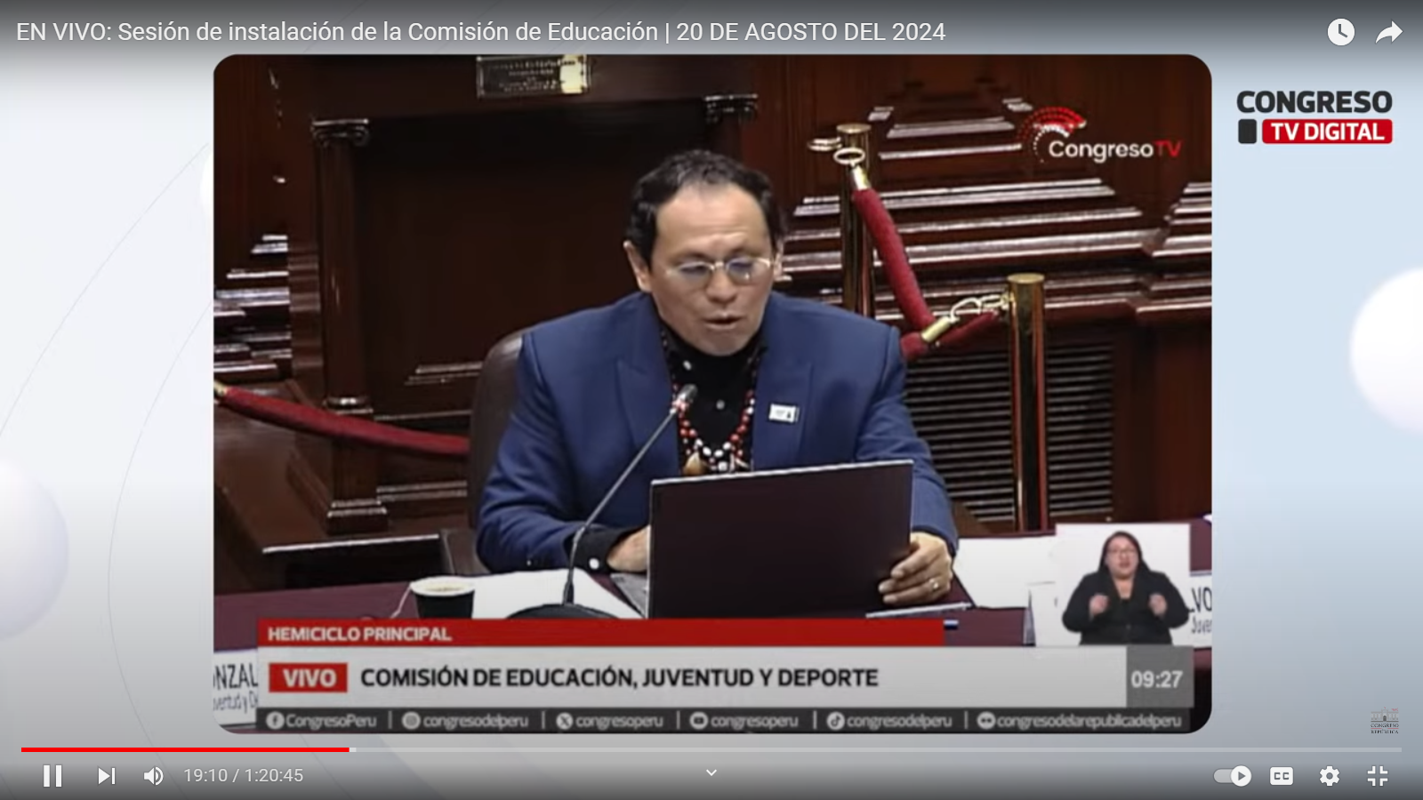 instalación de la comisión