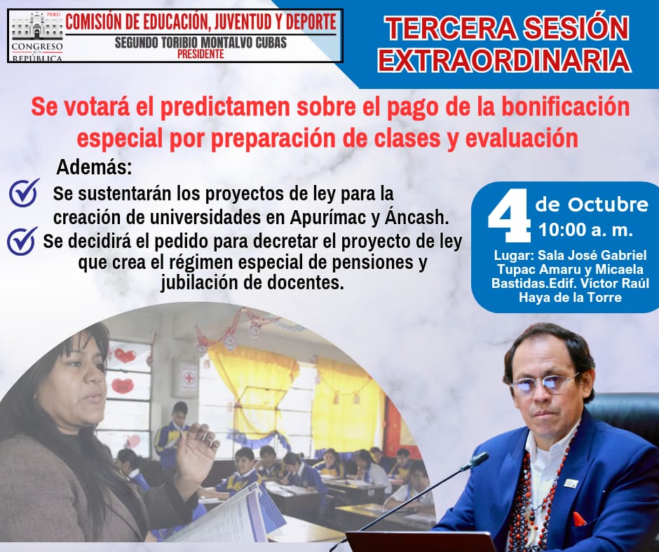 TERCERA SESIÓN EXTRAORDINARIA