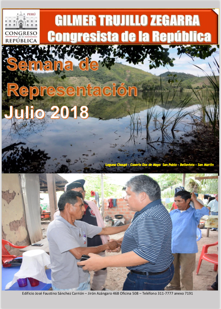 BOLETIN SEMANA DE REPRESENTACION JULIO