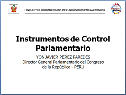 Instrumentos de Control Parlamentario